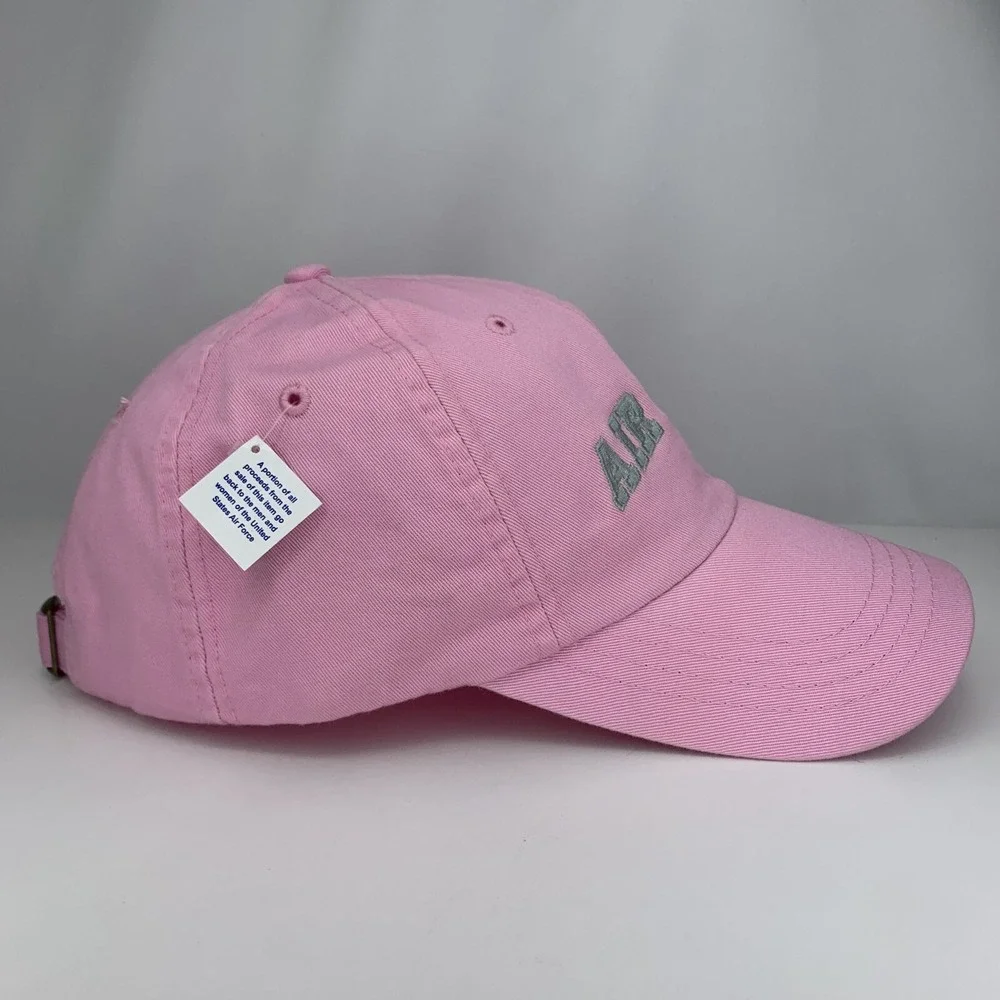 U.S. Air Force Hat Women's USAF Pink Embroidered Strapback Baseball Cap w/ Tag
